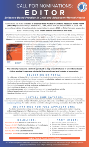 Call for Nominations: Editor for EPCAMH